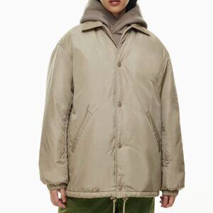 $158 Aritzia TNA Coaches Coat Oversized Jacket Tan women’s XS - fits like size S